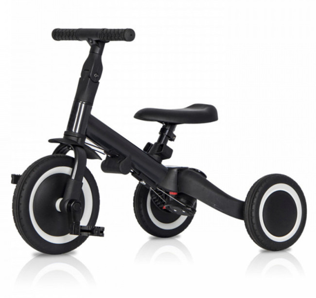 Детский беговел-велосипед 6в1 с родительской ручкой, черный - TR008-BLACK Детский беговел-велосипед 6в1 с родительской ручкой, черный - TR008-BLACK