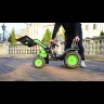 Детский электромобиль трактор с ковшом и пультом управления (синий, 2WD, EVA) - HL389-LUX-BLUE