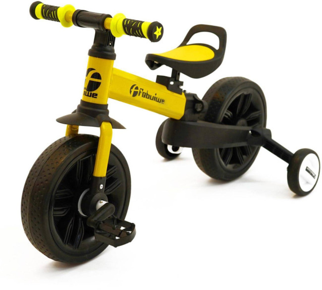 Детский велосипед-беговел 4 в 1 Fobuiwe 110 с родительской ручкой - FB-110-PLUS-YELLOW Детский велосипед-беговел 4 в 1 Fobuiwe 110 с родительской ручкой - FB-110-PLUS-YELLOW