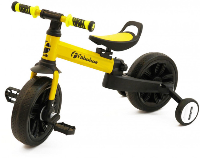 Детский велосипед-беговел 4 в 1 Fobuiwe 110 с родительской ручкой - FB-110-PLUS-YELLOW Детский велосипед-беговел 4 в 1 Fobuiwe 110 с родительской ручкой - FB-110-PLUS-YELLOW