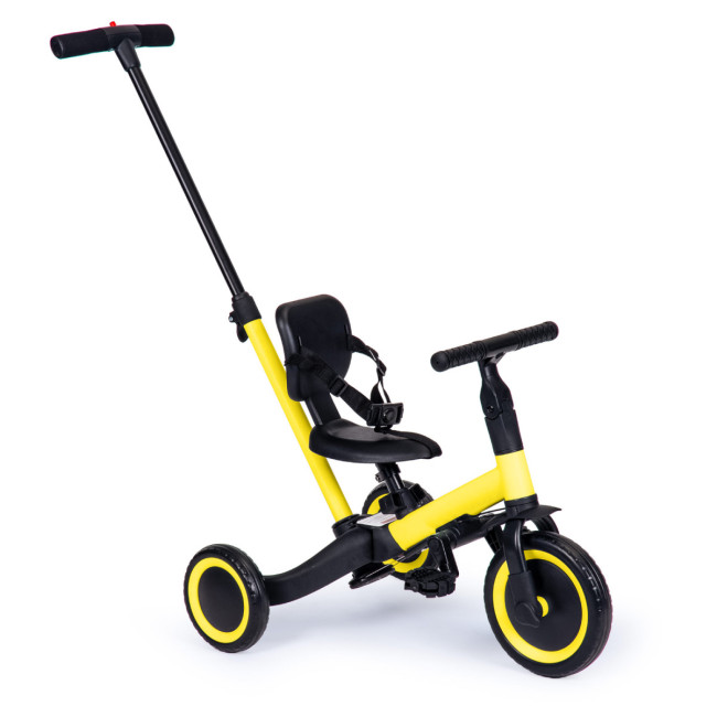 Детский беговел-велосипед 4в1 с родительской ручкой, желтый - TR007-YELLOW Детский беговел-велосипед 4в1 с родительской ручкой, желтый - TR007-YELLOW