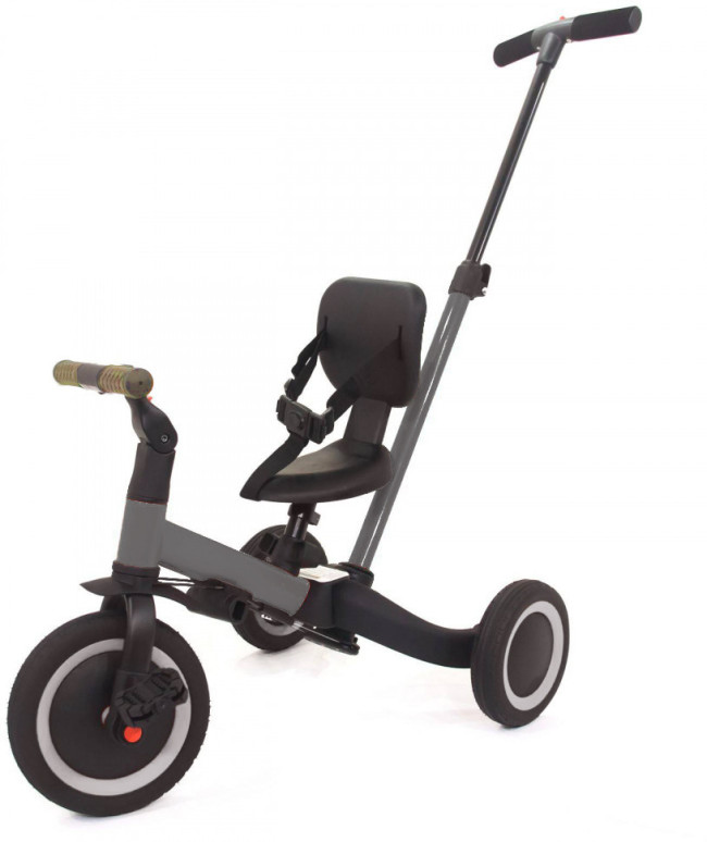 Детский беговел-велосипед 4в1 с родительской ручкой, темно-серый - TR007-DARK-GREY Детский беговел-велосипед 4в1 с родительской ручкой, темно-серый - TR007-DARK-GREY