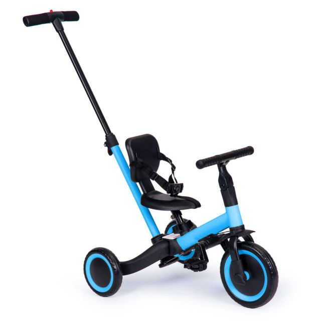 Детский беговел-велосипед 4в1 с родительской ручкой, синий - TR007-BLUE Детский беговел-велосипед 4в1 с родительской ручкой, синий - TR007-BLUE
