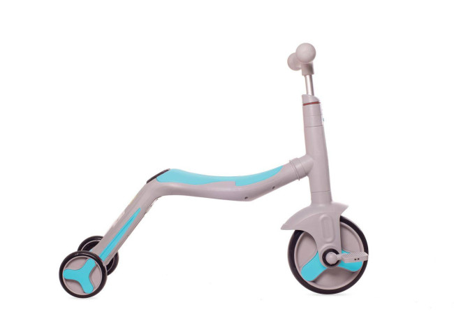 Детский самокат-беговел с музыкой 3в1 (самокат, беговел, велосипед) - FL-868 серо-синий Детский самокат-беговел с музыкой 3в1 (самокат, беговел, велосипед) - FL-868 серо-синий