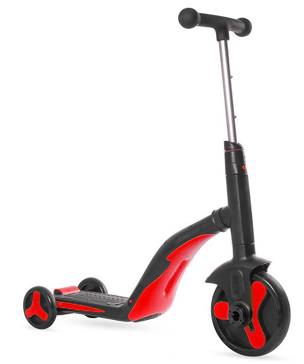 Детский самокат-беговел с музыкой 3в1 (самокат, беговел, велосипед) - FL-868 черно-красный Детский самокат-беговел с музыкой 3в1 (самокат, беговел, велосипед) - FL-868 черно-красный