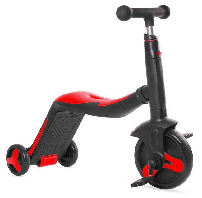 Детский самокат-беговел с музыкой 3в1 (самокат, беговел, велосипед) - FL-868 черно-красный Детский самокат-беговел с музыкой 3в1 (самокат, беговел, велосипед) - FL-868 черно-красный