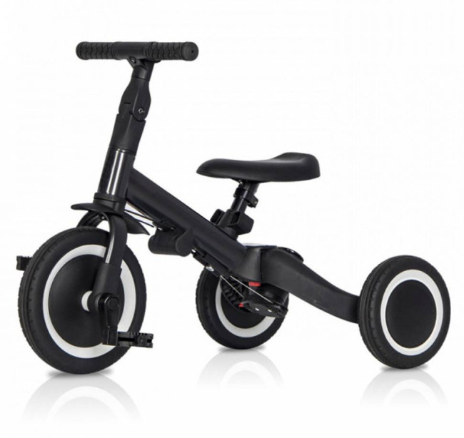 Детский беговел-велосипед 8в1 с крышей и ручкой, черный - TR008C-BLACK Детский беговел-велосипед 8в1 с крышей и ручкой, черный - TR008C-BLACK