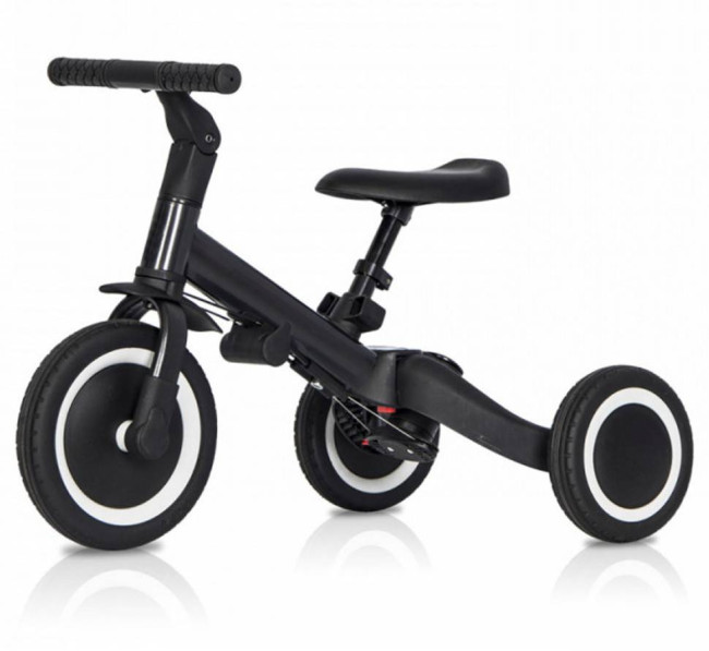 Детский беговел-велосипед 8в1 с крышей и ручкой, черный - TR008C-BLACK Детский беговел-велосипед 8в1 с крышей и ручкой, черный - TR008C-BLACK