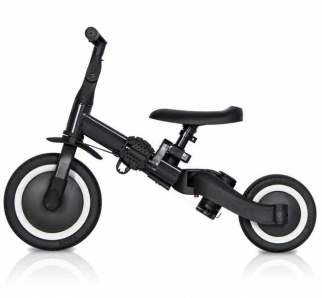Детский беговел-велосипед 8в1 с крышей и ручкой, черный - TR008C-BLACK Детский беговел-велосипед 8в1 с крышей и ручкой, черный - TR008C-BLACK