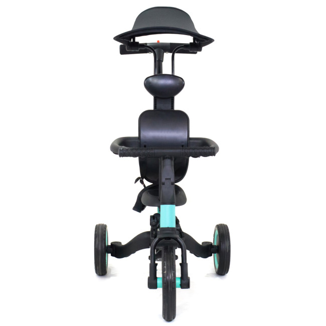 Детский беговел-велосипед 8в1 с крышей и ручкой, зеленый - TR008C-CYAN Детский беговел-велосипед 8в1 с крышей и ручкой, зеленый - TR008C-CYAN