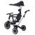 Детский беговел-велосипед 8в1 с крышей и ручкой, серый - TR008C-GREY Детский беговел-велосипед 8в1 с крышей и ручкой, серый - TR008C-GREY