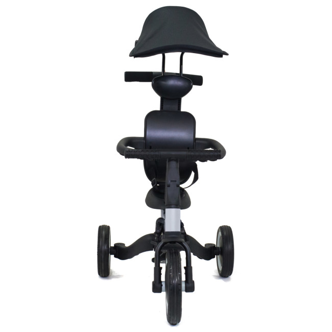 Детский беговел-велосипед 8в1 с крышей и ручкой, серый - TR008C-GREY Детский беговел-велосипед 8в1 с крышей и ручкой, серый - TR008C-GREY