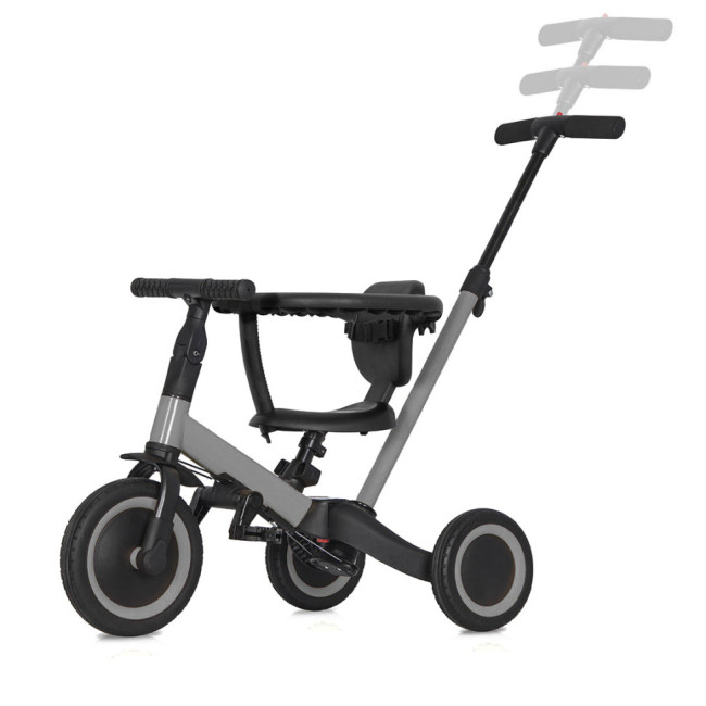 Детский беговел-велосипед 8в1 с крышей и ручкой, серый - TR008C-GREY Детский беговел-велосипед 8в1 с крышей и ручкой, серый - TR008C-GREY