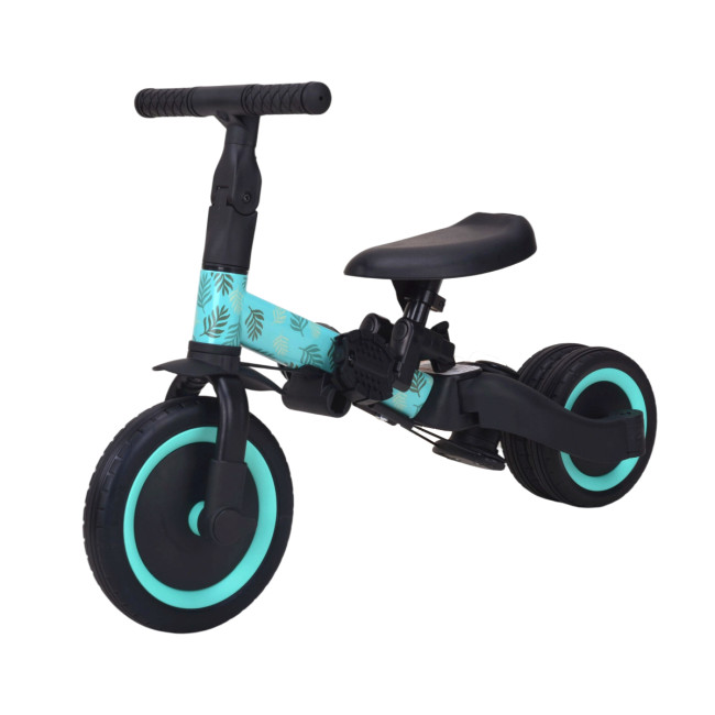 Детский беговел-велосипед 4в1 с родительской ручкой, зеленый с рисунком - TR007-CYAN-PAINT Детский беговел-велосипед 4в1 с родительской ручкой, зеленый с рисунком - TR007-CYAN-PAINT