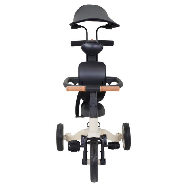 Детский беговел-велосипед 8в1 с крышей и ручкой, бежевый - TR008C-BEIGE Детский беговел-велосипед 8в1 с крышей и ручкой, бежевый - TR008C-BEIGE