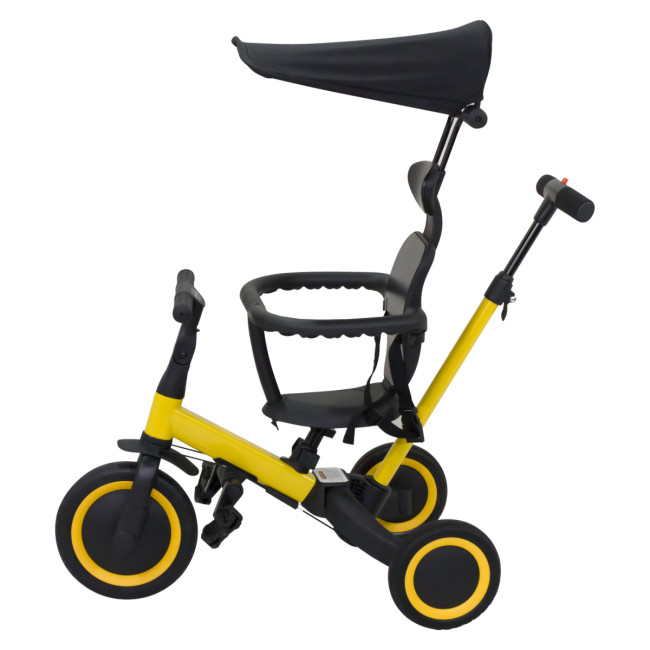 Детский беговел-велосипед 8в1 с крышей и ручкой, желтый - TR008C-YELLOW Детский беговел-велосипед 8в1 с крышей и ручкой, желтый - TR008C-YELLOW