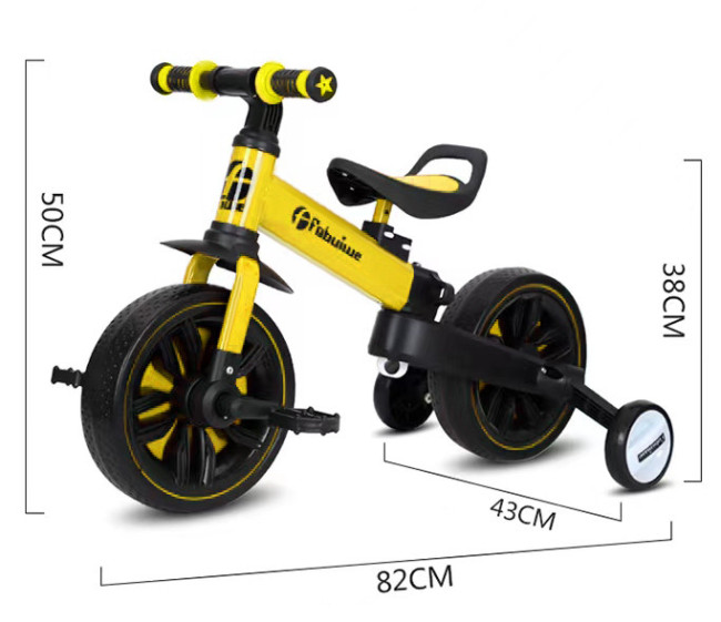 Детский велосипед-беговел 3 в 1 Fobuiwe 110 - FB-110-YELLOW Детский велосипед-беговел 3 в 1 Fobuiwe 110 - FB-110-YELLOW