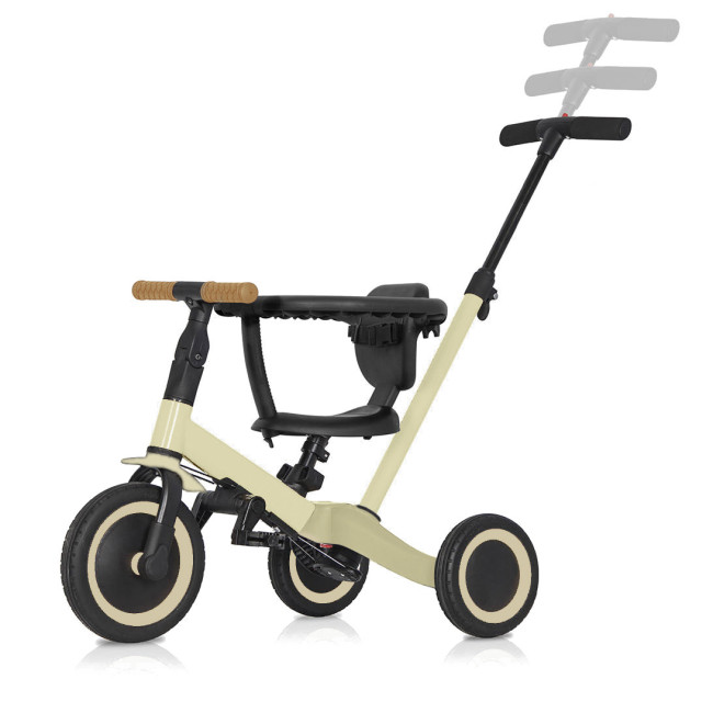 Детский беговел-велосипед 6в1 с родительской ручкой, бежевый - TR008-BEIGE Детский беговел-велосипед 6в1 с родительской ручкой, бежевый - TR008-BEIGE