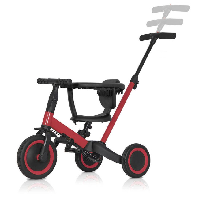 Детский беговел-велосипед 8в1 с крышей и ручкой, красный - TR008C-RED Детский беговел-велосипед 8в1 с крышей и ручкой, красный - TR008C-RED