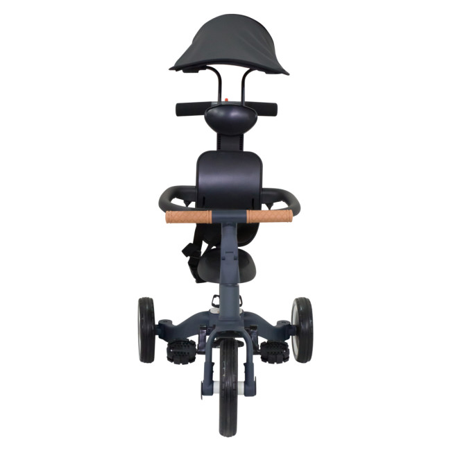 Детский беговел-велосипед 8в1 с крышей и ручкой, темно-серый - TR008C-DARK-GREY Детский беговел-велосипед 8в1 с крышей и ручкой, темно-серый - TR008C-DARK-GREY