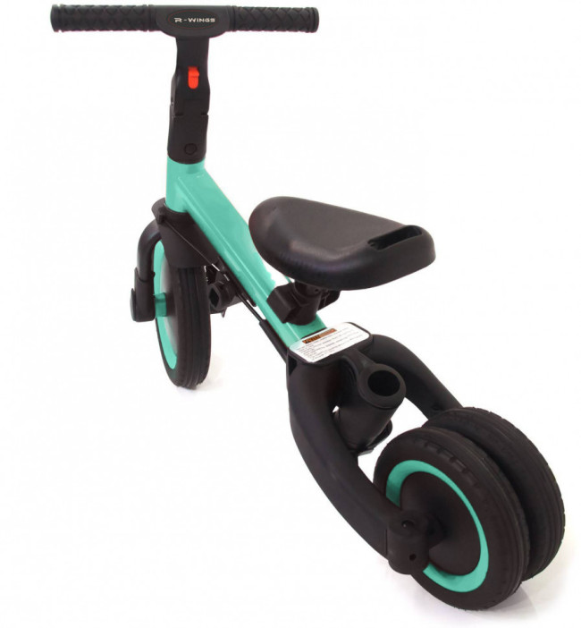 Детский беговел-велосипед 6в1 с родительской ручкой, зеленый - TR008-CYAN Детский беговел-велосипед 6в1 с родительской ручкой, зеленый - TR008-CYAN