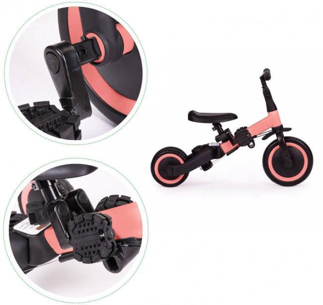 Детский беговел-велосипед 6в1 с родительской ручкой, розовый - TR008-PINK Детский беговел-велосипед 6в1 с родительской ручкой, розовый - TR008-PINK